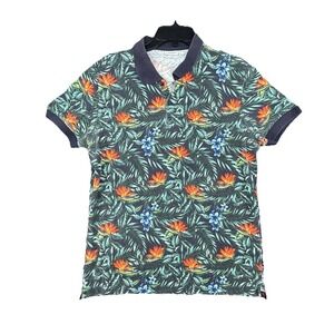 J. Lindeberg Polo Shirt Mens Floral Golf  Rubi Botanical Pique Small